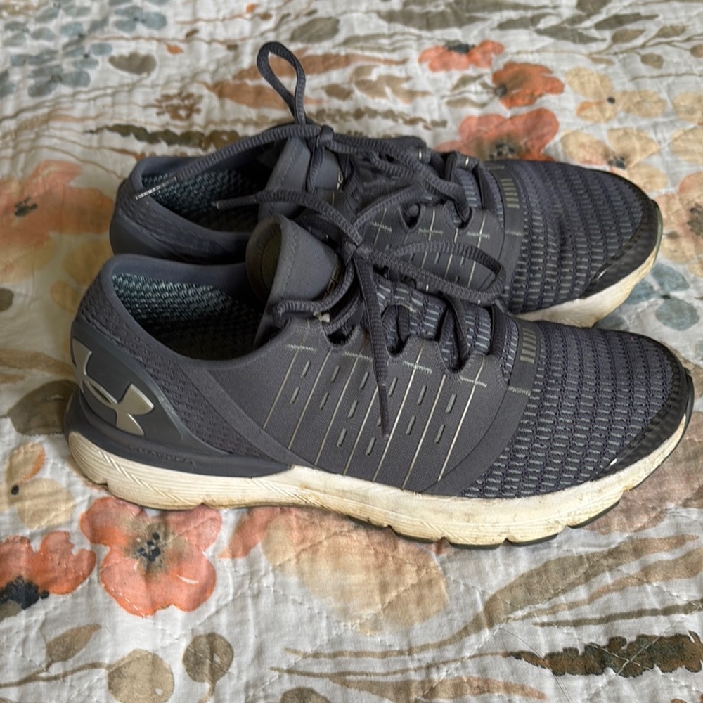 Under Armour Gray Performance Athletic Shoes - image 2